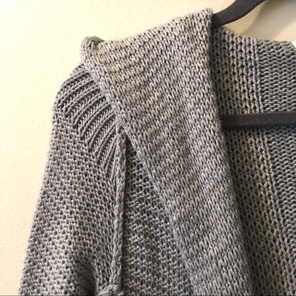 Banana Republic Gray Knit Hooded Cardigan Sweater - Picture 3 of 6